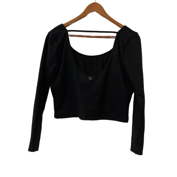 Gilly Hicks Black Open-Back Active Top - Picture 3 of 4